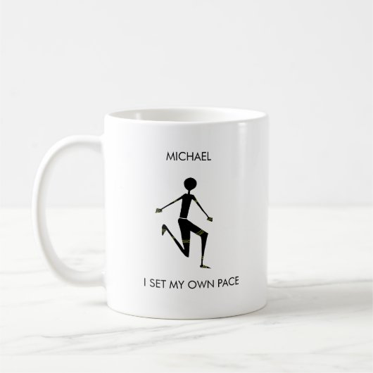 Silhouette Kenyan Athlete Kaffeetasse (Links)