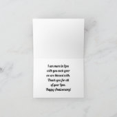 Silhouette Kissing Couple Anniversary Card Karte (Innenseite)