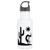 Silhouette Kokopelli Edelstahlflasche (Vorderseite)