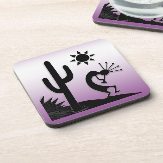 Silhouette Kokopelli Getränkeuntersetzer (Linke Seite)