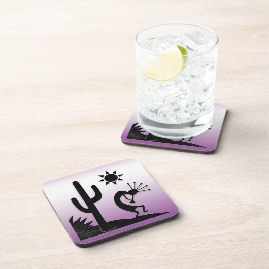 Silhouette Kokopelli Getränkeuntersetzer (Rechte Seite)