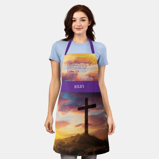 Silhouette Kreuzschrift Personalisiert Schürze (Getragen)