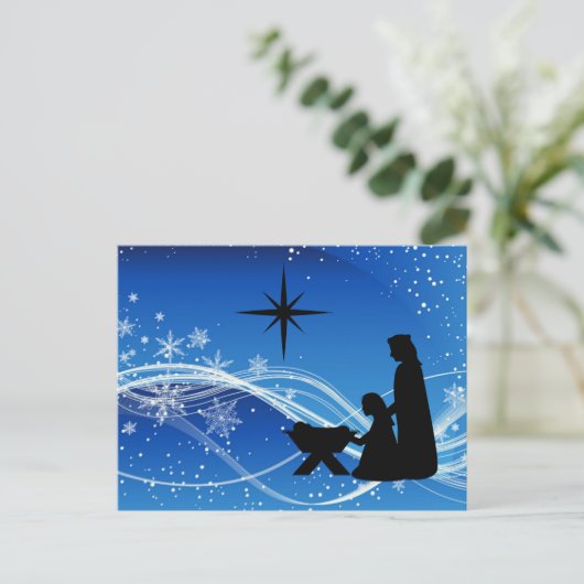 Silhouette Krippe Weihnachten (Stehend Vorderseite)