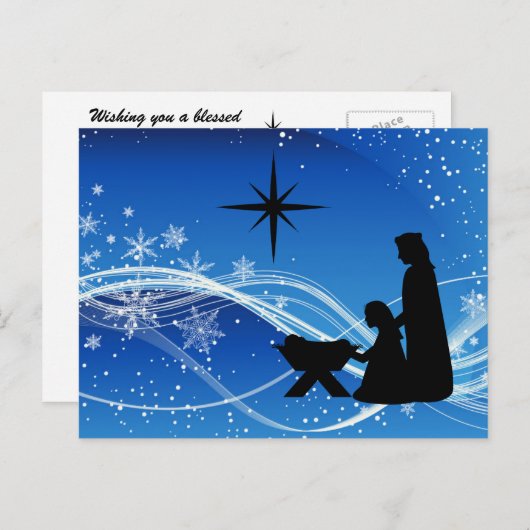 Silhouette Krippe Weihnachten (Vorne/Hinten)