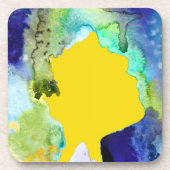 Silhouette Kunst abstrakte Aquarell Getränkeuntersetzer (Vorderseite)