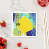 Silhouette Kunst abstrakte Aquarell Serviette (Beispiel)