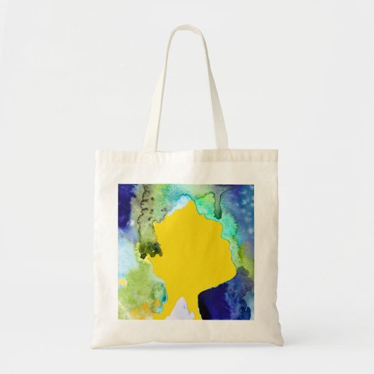 Silhouette Kunst abstrakte Aquarell Tragetasche (Vorne)