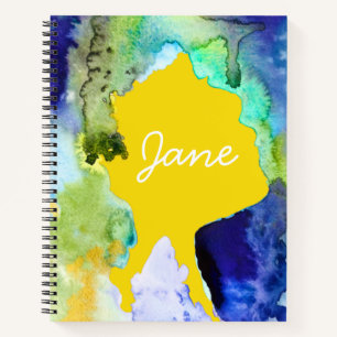 Silhouette Kunst Aquarell abstrakt Notizblock