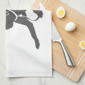 Silhouette Labrador Retriever Geschirrtuch (Viertel Falte)