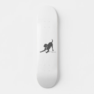 Silhouette Labrador Retriever Skateboard