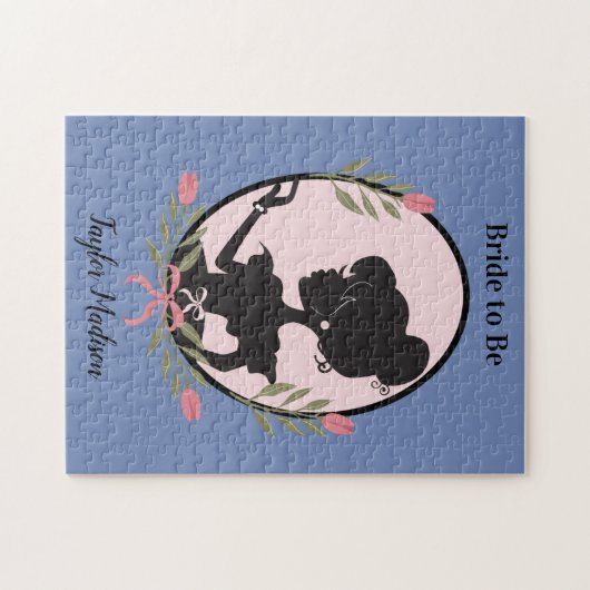 Silhouette Lady Bride soll Puzzle (Horizontal)