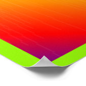 Silhouette Lady Rainbow Runner Poster (Ecke)
