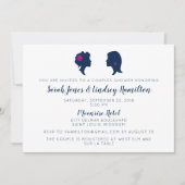 Silhouette Ladys - Einladung zur Dusche (Vorderseite)