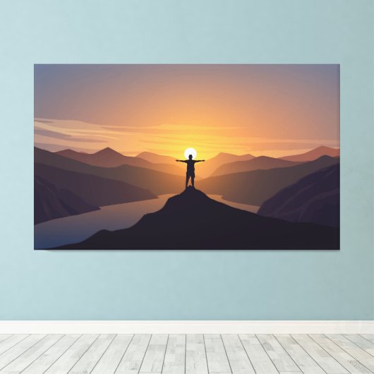 Silhouette Leinwanddruck (Insitu (Holzboden))