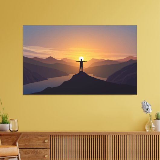 Silhouette Leinwanddruck (Insitu (Wohnzimmer))