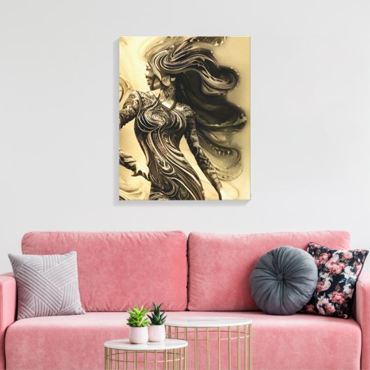 Silhouette Leinwanddruck (Insitu (Wohnzimmer))