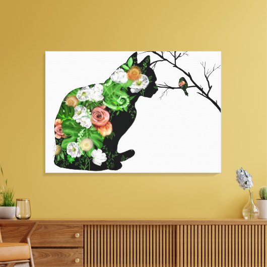 Silhouette Leinwanddruck (Insitu (Wohnzimmer))