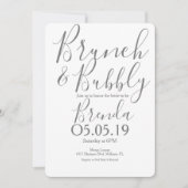 Silhouette Lemon Limon Modern Wedding Brunch Einladung (Vorderseite)