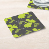 Silhouette Lemon Limon Moderne Hochzeit Rechteckiger Pappuntersetzer (angewinkelt)