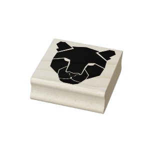 Silhouette Leopard Art Briefmarke Gummistempel