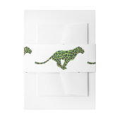 Silhouette Leopard Black und Green Einladungsbanderole (Vorderseite Beispiel)