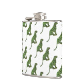 Silhouette Leopard Black und Green Flachmann (Links)