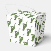 Silhouette Leopard Black und Green Geschenkschachtel (Rückseite)