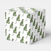 Silhouette Leopard Black und Green Geschenkschachtel (Rückseite)