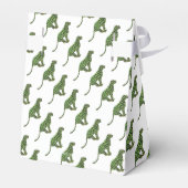 Silhouette Leopard Black und Green Geschenkschachtel (Rückseite)