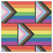 Silhouette LGBT (Progress Prilag Rainbow) Stoff (Nahaufnahme)