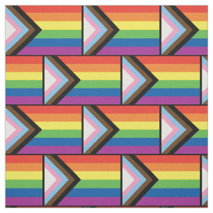 Silhouette LGBT (Progress Prilag Rainbow) Stoff