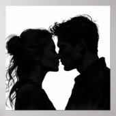 Silhouette Liebe Poster (Vorne)