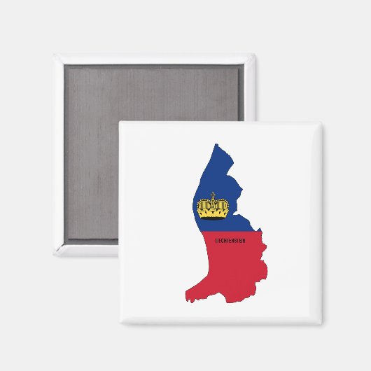Silhouette Liechtenstein Magnet (Vorderseite/Rückseite)