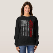 Silhouette Lightning Arrester American Flag Linema Sweatshirt (Vorne ganz)
