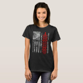 Silhouette Lightning Arrester American Flag Linema T-Shirt (Vorne ganz)
