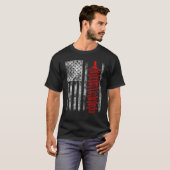Silhouette Lightning Arrester American Flag Linema T-Shirt (Vorne ganz)