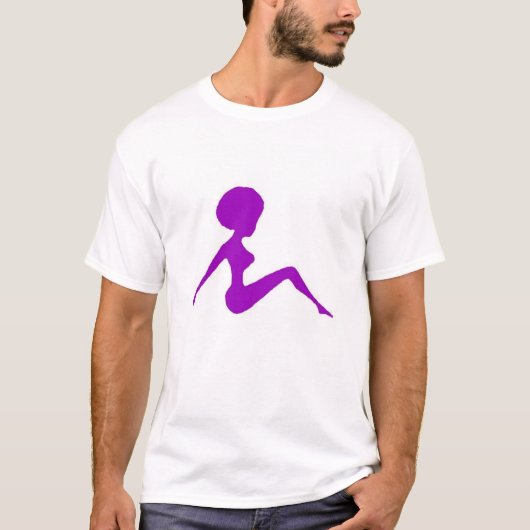 Silhouette lila T-Shirt (Vorderseite)