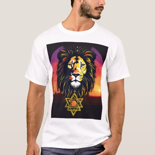 "Silhouette Lion Head T - Shirt - Bold & Powerful  (Vorderseite)