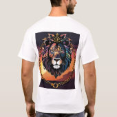"Silhouette Lion Head T - Shirt - Bold & Powerful  (Rückseite)