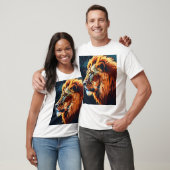 "Silhouette Lion Head T - Shirt - Bold & Powerful' (Unisex)