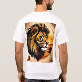 "Silhouette Lion Head T - Shirt - Bold & Powerful' (Rückseite)