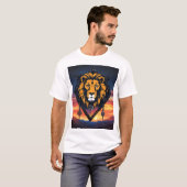 "Silhouette Lion Head T - Shirt - Bold & Powerful' (Vorne ganz)