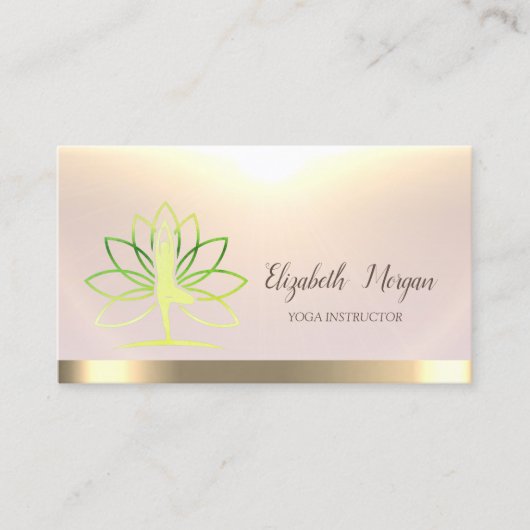 Silhouette Lotus Yoga Visitenkarte (Vorderseite)