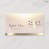 Silhouette Lotus Yoga Visitenkarte (Vorderseite)