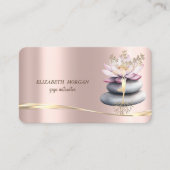 Silhouette Lotus Zen Stones Visitenkarte (Vorderseite)