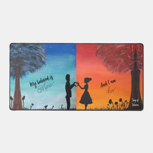 Silhouette Lovers Schreibtischunterlage (Vorderseite)