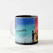 Silhouette Lovers Zweifarbige Tasse (Vorderseite Links)