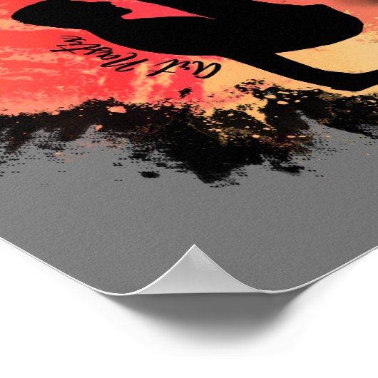 Silhouette Malé Gymnastik Poster (Ecke)