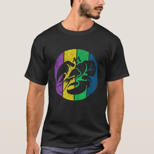 Silhouette Mardi Gras Celebration T-Shirt (Vorderseite)