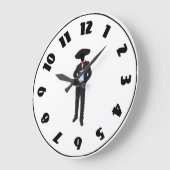 Silhouette Mariachi Clock Große Wanduhr (Winkel)